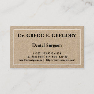 Plain & Minimal Dental Surgeon Business Card