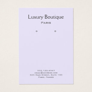 Plain Minimal  pale lilac Jewellery Earring Displa