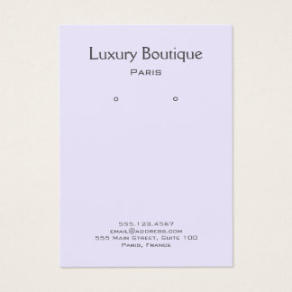 Plain Minimal pale lilac Jewellery Earring Displa