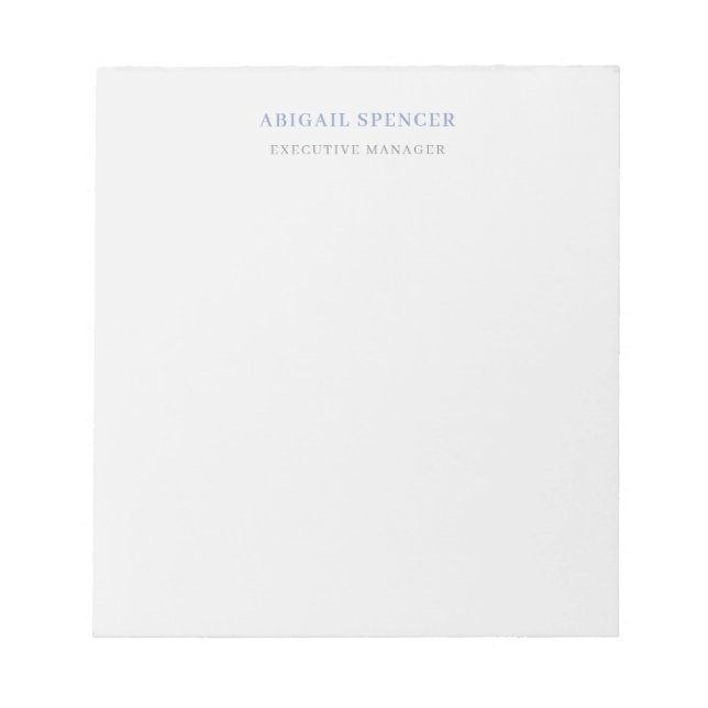 Plain Minimal Professional  Notepad (Front)