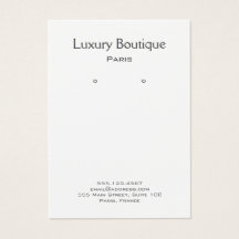 Plain Minimal white Jewelry Earring Display