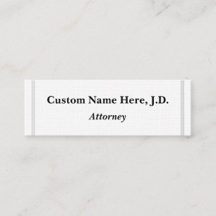 Plain & Minimalist Attorney Business Card