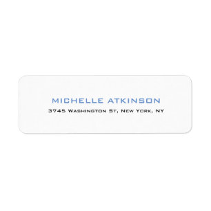 Plain Minimalist Corflower Blue & White Modern