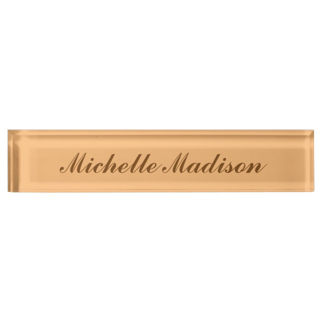 Plain Minimalist Modern Calligraphy  Nameplate (Front)