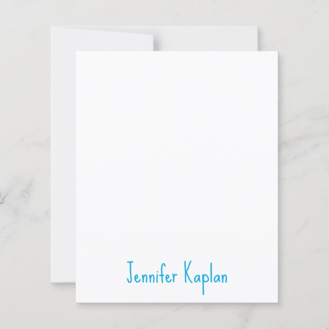 Plain Minimalist Professional Casual Handwriting (Front)
