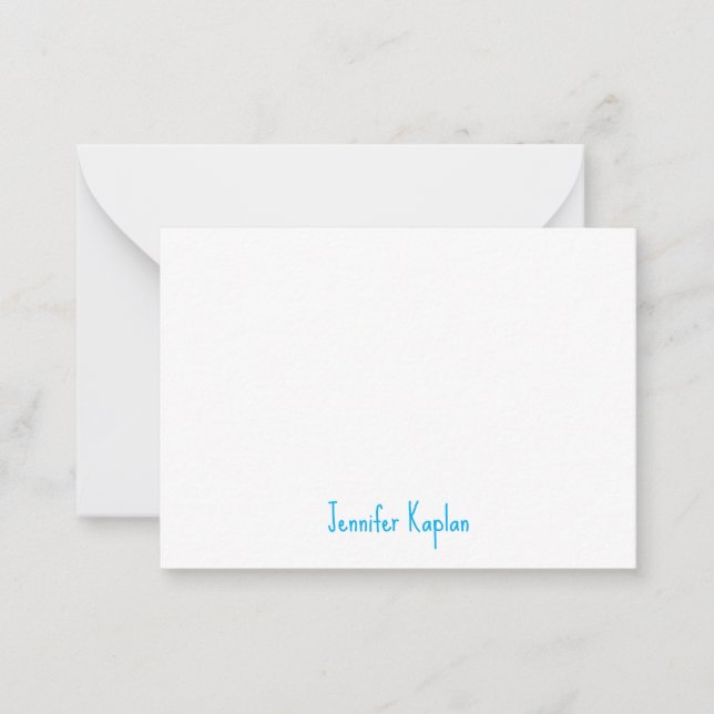 Plain Minimalist Professional Casual Handwriting Card (Front)