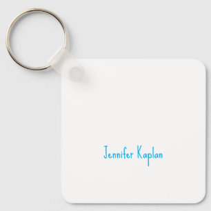 Plain Minimalist Professional Casual Handwriting Key Ring