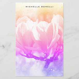 Plain Minimalist Professional Flower Design Stationery