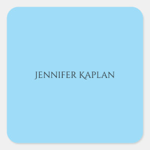 Plain Minimalist Professional Modern Square Sticker