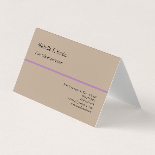 Plain Minimalist Simple Modern Business Card (Front)