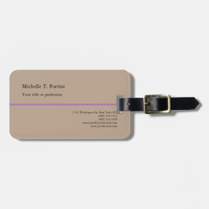 Plain Minimalist Simple Modern Luggage Tag