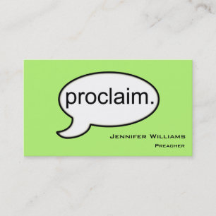 Plain Minister Preacher Modern Business Card