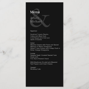 Plain modern and black menu
