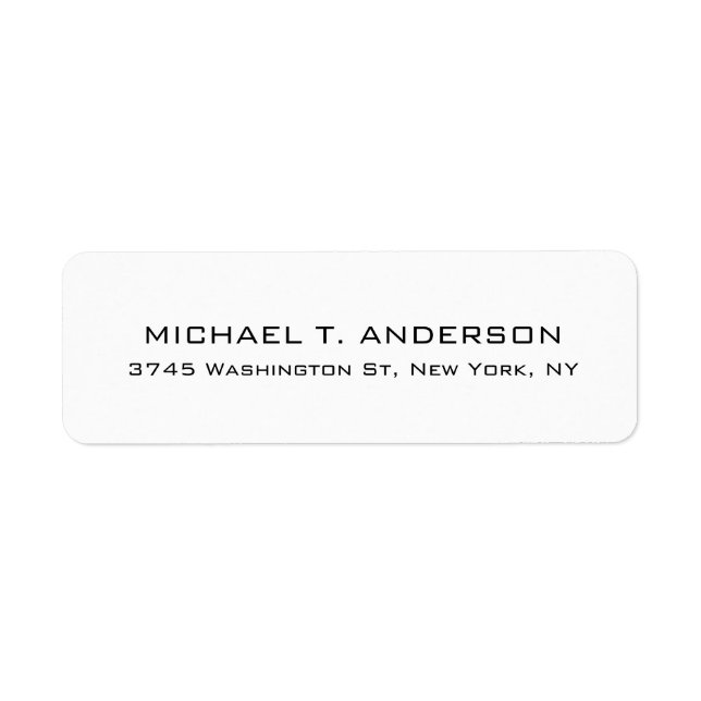 Plain Modern Black White Minimalist (Front)