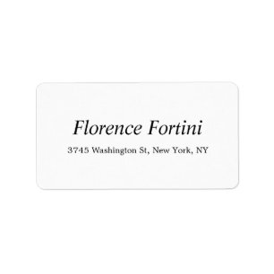 Plain Modern Black & White Minimalist Label