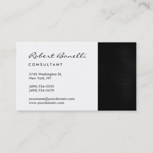 Plain Modern Consultant Business Card