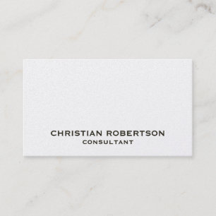 Plain Modern Consultant Business Card