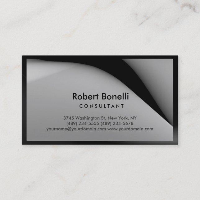 Plain Modern Consultant Business Card (Front)