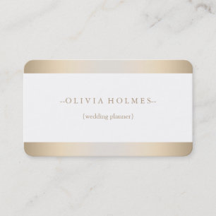 Plain Modern Elegant Gold Foil Metal Professional Business Card