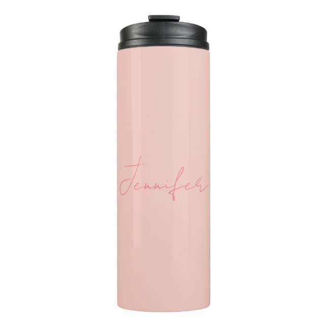 Plain Modern Handwriting Your Name Thermal Tumbler (Front)
