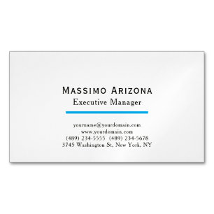Plain Modern Minimalist Customizable Personal Magnetic Business Card
