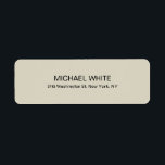 Plain Modern Minimalist Elegant Customised<br><div class="desc">Represent yourself with this modern,  elegant return address label. This template can be customised to meet all professional occupations.</div>