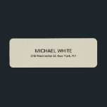 Plain Modern Minimalist Elegant Customised<br><div class="desc">Represent yourself with this modern,  elegant return address label. This template can be customised to meet all professional occupations.</div>