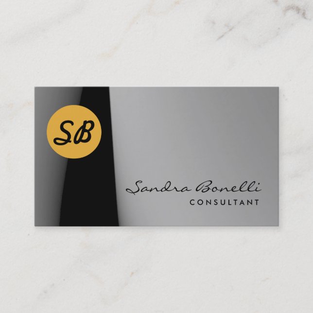 Plain Modern Professional Consultant Business Card (Front)