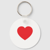 Plain Modern White Red Love Heart Graphic