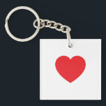 Plain Modern White Red Love Heart Graphic Key Ring<br><div class="desc">Plain Minimalist Modern Designs. They're all simple,  attractive,  unique.</div>