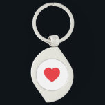 Plain Modern White Red Love Heart Graphic Key Ring<br><div class="desc">Plain Minimalist Modern Designs. They're all simple,  attractive,  unique.</div>