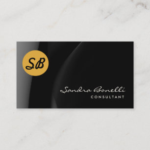 Plain Monogram Consultant Business Card