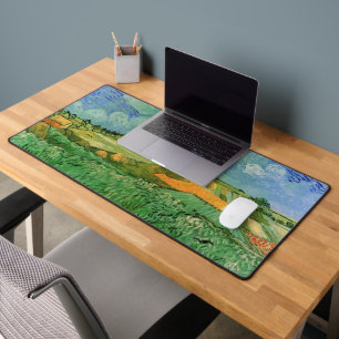 Plain Near Auvers by Vincent van Gogh Desk Mat