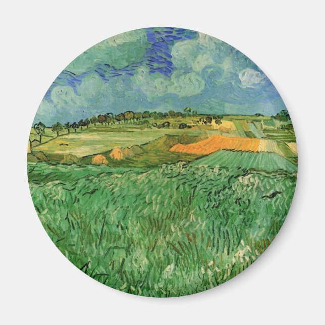 Plain Near Auvers by Vincent van Gogh Magnet (Front)