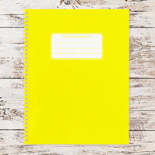 Plain Neon Spiral Composition School Notebook