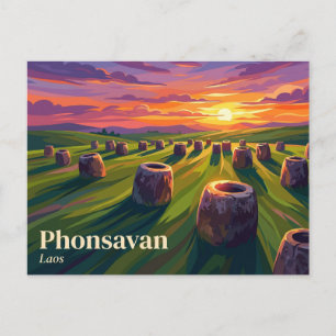 Plain of Jars Laos Postcard