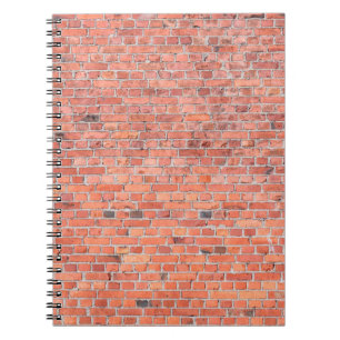 Plain Old Orange Red Brick Wall Notebook