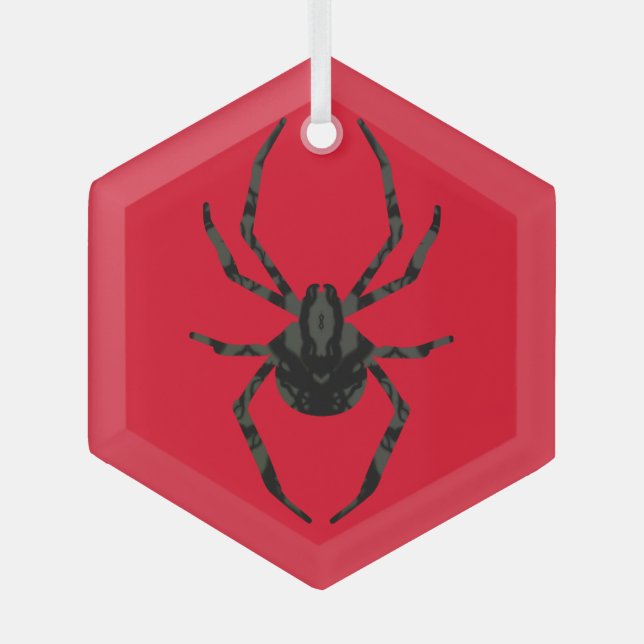 Plain Old Spider Glass Tree Decoration (Front)