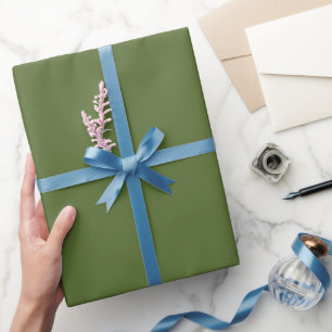 Plain Olive Green Colour Shade Tone Wrapping Paper