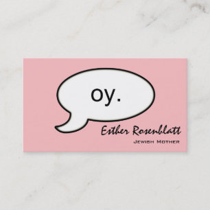 Plain Oy Cloud Jewish Mother Business Card