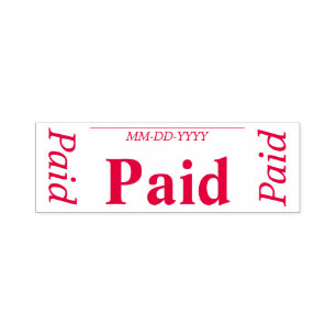 Plain "Paid" Rubber Stamp