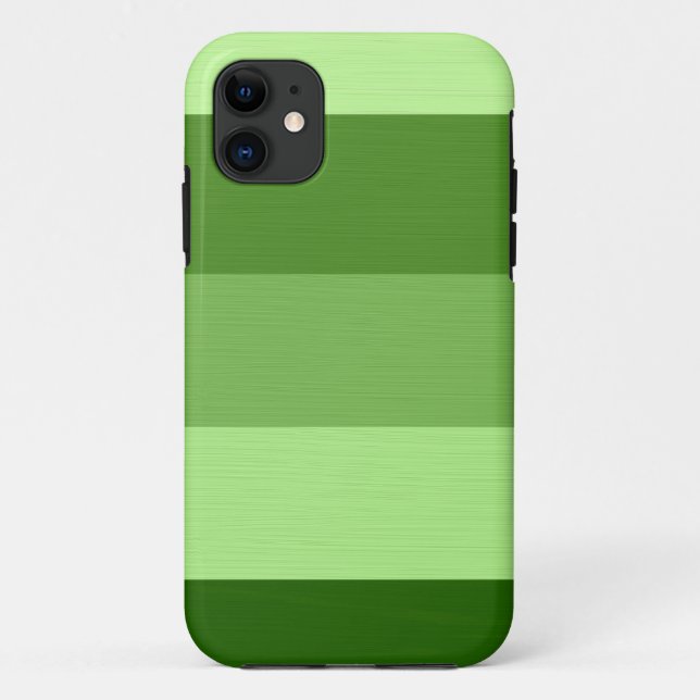 Plain Pale Green Stripes Case-Mate iPhone Case (Back)
