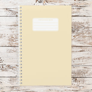 Plain Pastel Color Minimalist Notebook