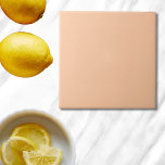 Plain Peach Solid Color Tile<br><div class="desc">Simple peach tile is a simple, minimalist and modern is a plain and solid color tile design that will go with any scheme. You could use it as a wall tile as a highlight or entire wall for a backsplash in your kitchen or bathroom or mud room or to replace...</div>