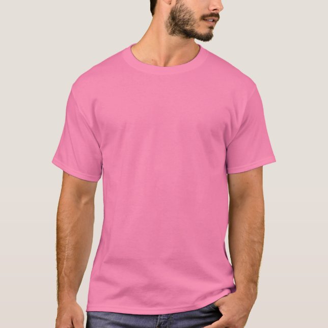 Plain Pink Affordable Customisable Mens T-Shirt (Front)