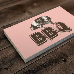 Plain Pink BBQ Pork Business Card