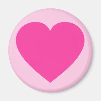 Plain Pink Heart Magnet