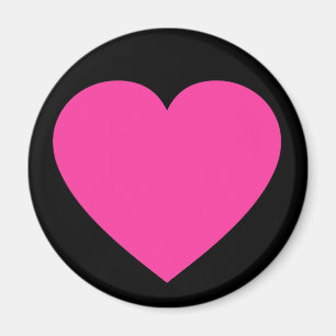 Plain Pink Heart Magnet