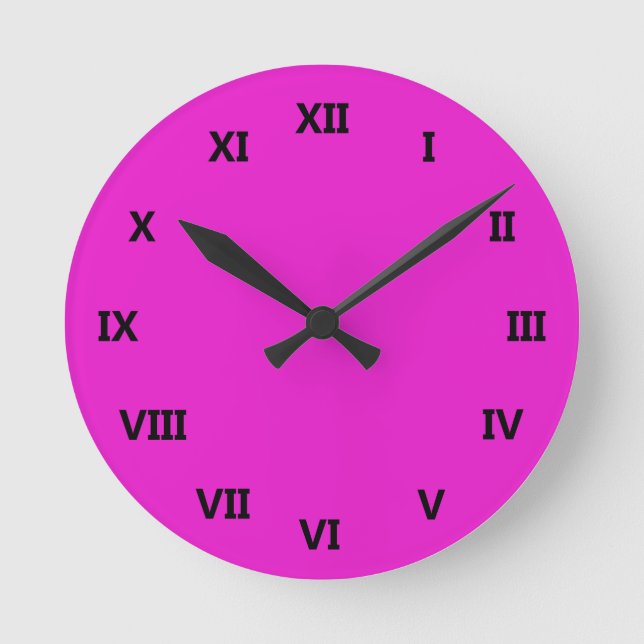 Plain Pink Round Clock (Front)