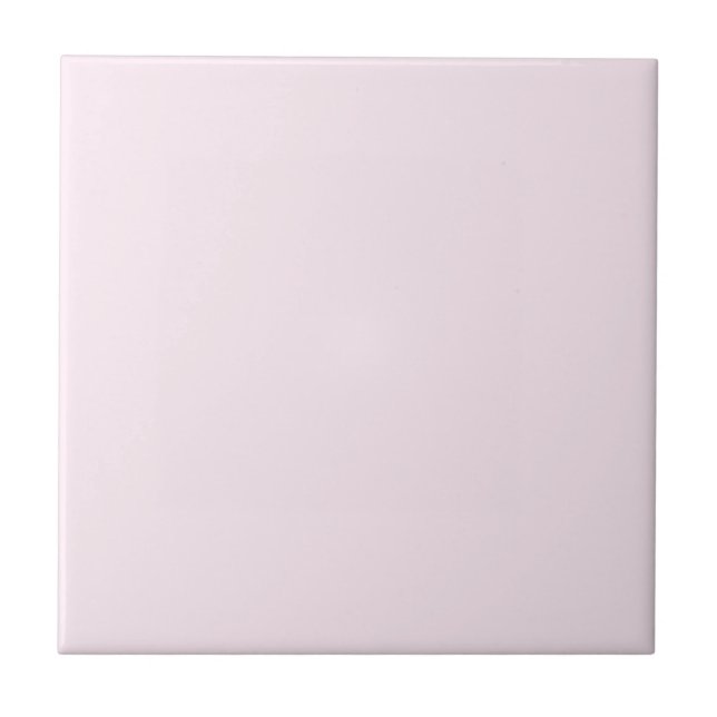 Plain Pink White Solid Color Tile (Front)